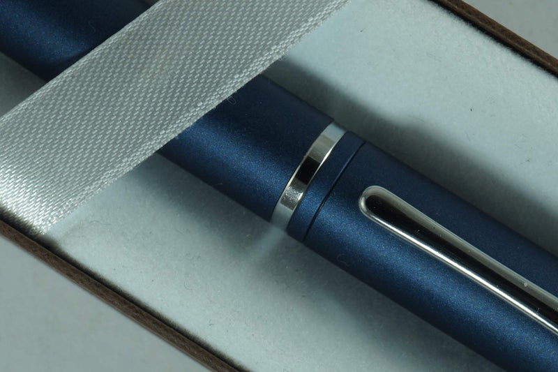Cross Satin Blue with Cross signature mid Band Calaise Selectip Rollerball Pen. - Image 5